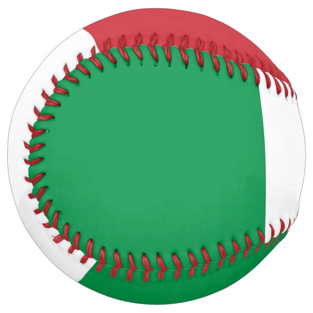 Patriotic Softball with flag of Italy (Front Left)