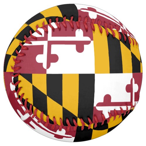 Patriotic Softball with flag of Maryland USA
