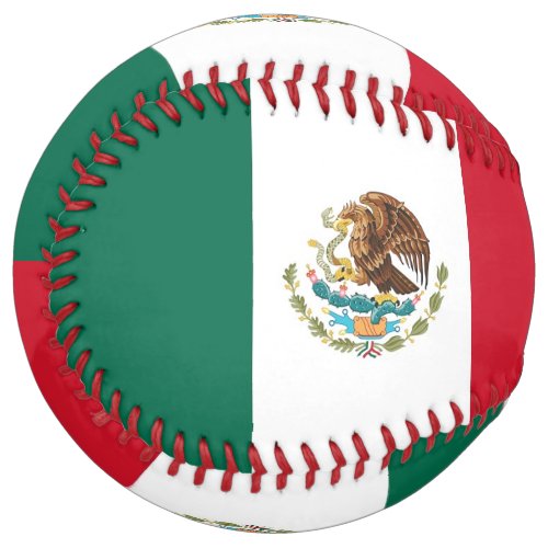 Patriotic Softball with flag of Mexico