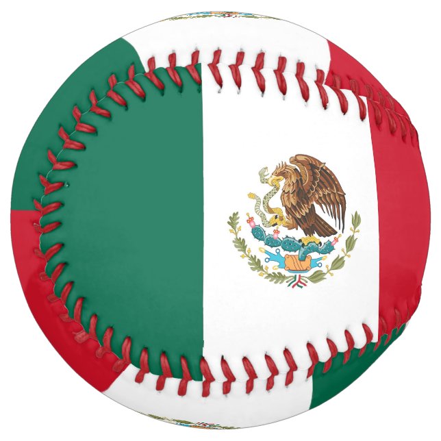 Patriotic Softball with flag of Mexico (Front Left)