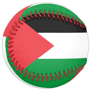 Patriotic Softball with flag of Palestine