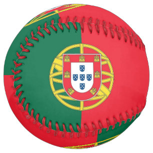 Patriotic Softball with flag of Portugal