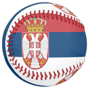 Patriotic Softball with flag of Serbia