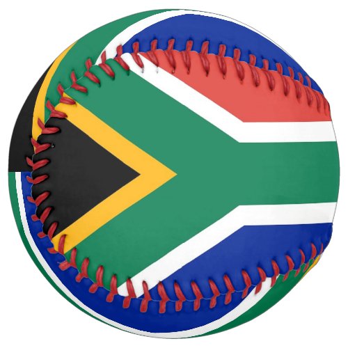 Patriotic Softball with flag of South Africa