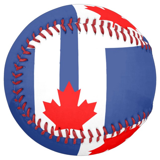 Patriotic Softball with flag of Toronto, Canada (Front Left)