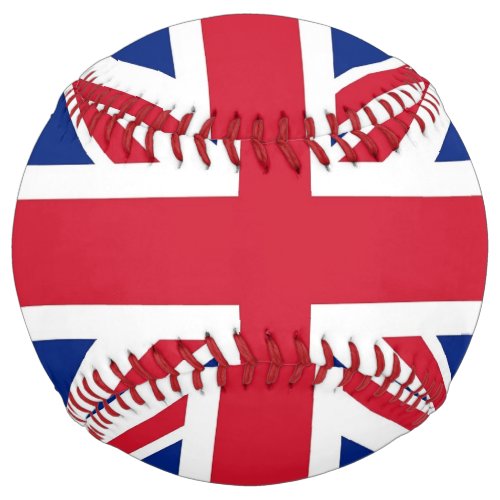 Patriotic Softball with flag of United Kingdom