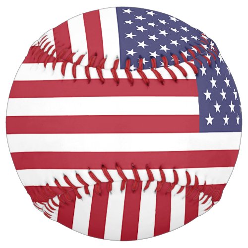 Patriotic Softball with flag of United States