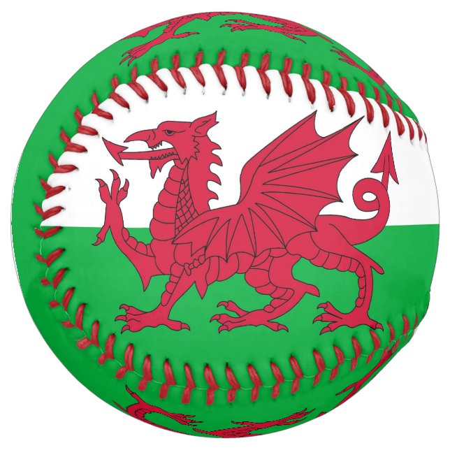Patriotic Softball with flag of Wales (Front Left)