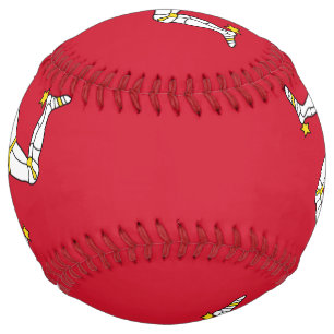 Patriotic Softball with Isle of Man flag