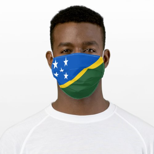 Patriotic Solomon Islands Flag Adult Cloth Face Mask