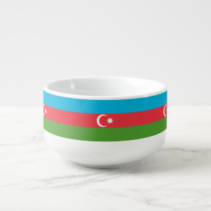 Patriotic soup mug with Flag of Azerbaijan