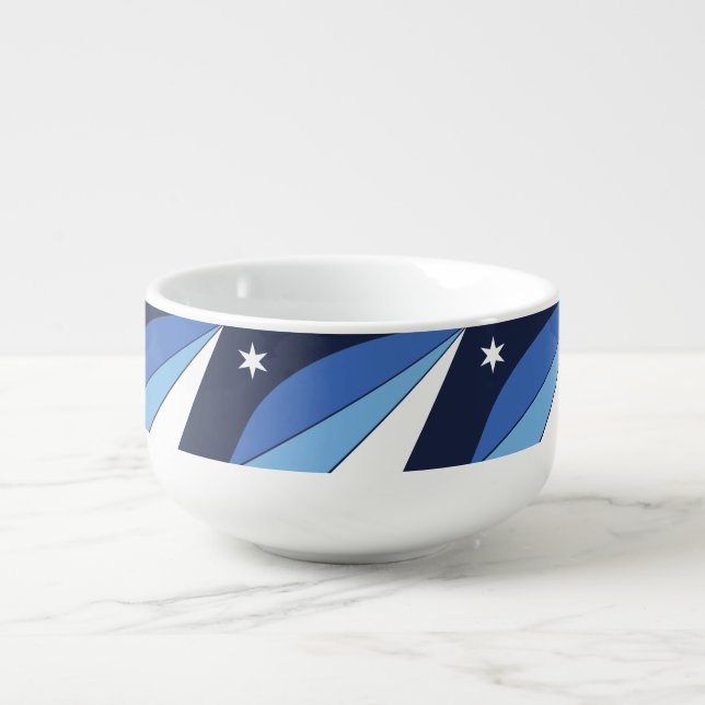 Patriotic soup mug with Flag of Columbia, SC (Front)