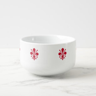 Patriotic soup mug with Flag of Florence, Italy