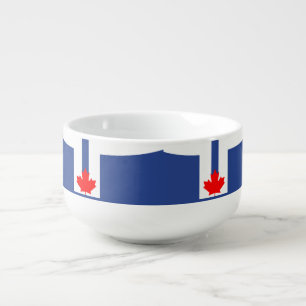 Patriotic soup mug with Flag of Toronto, Canada