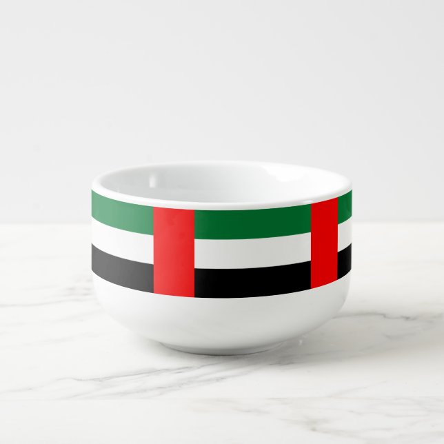 Patriotic soup mug with Flag of UAE (Front)