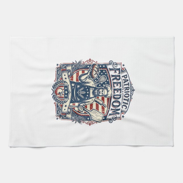 Patriotic Sourdough Baker Kitchen Towel (Horizontal)