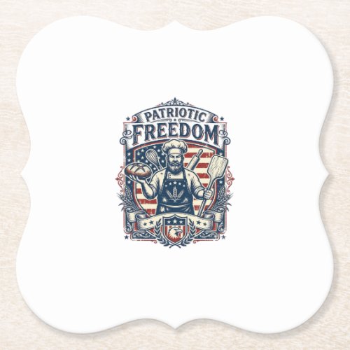 Patriotic Sourdough Baker Paper Coaster