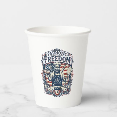 Patriotic Sourdough Baker Paper Cups