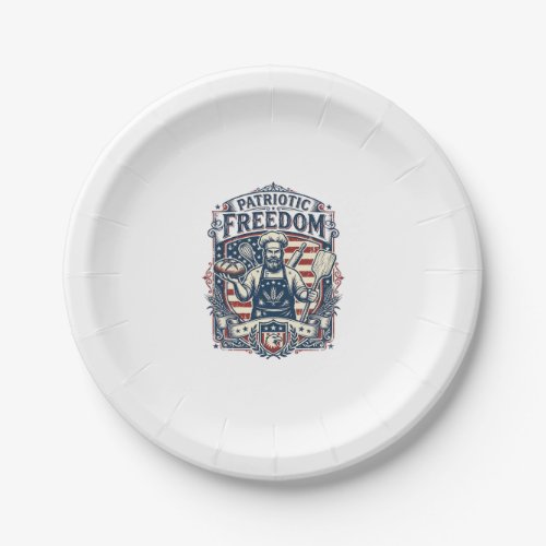Patriotic Sourdough Baker Paper Plates