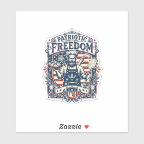 Patriotic Sourdough Baker Sticker