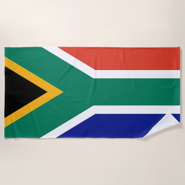 Patriotic South Africa flag Bokke Beach Towel (Front)