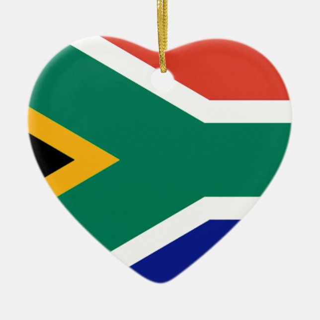 Patriotic South Africa flag Bokke Ceramic Ornament (Front)