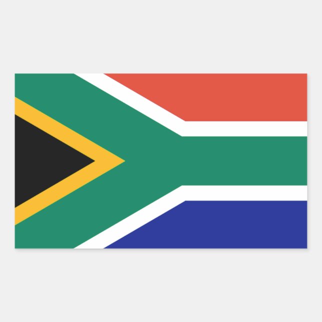 Patriotic South Africa flag Bokke Rectangular Sticker (Front)
