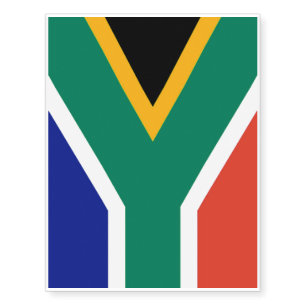 Patriotic South Africa flag Bokke Temporary Tattoos