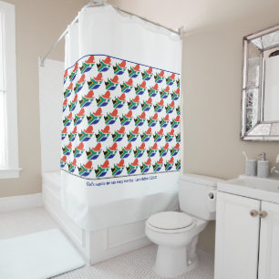 Patriotic SOUTH AFRICA Flag Customizable Scripture Shower Curtain