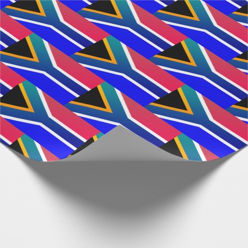 Patriotic SOUTH AFRICA Flag PURPLE TINT Wrapping Paper