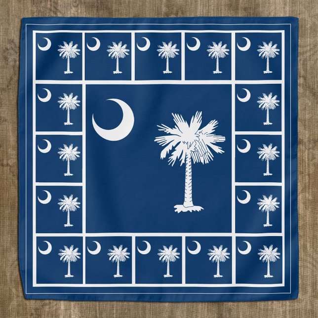 Patriotic South Carolina Flag Bandana, fashion USA Bandana (Creator Uploaded)