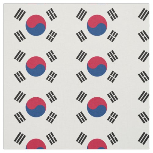 Patriotic South Korea Flag Fabric