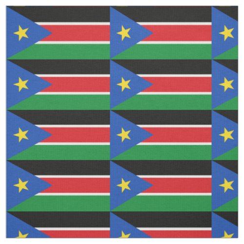 Patriotic South Sudan Flag Fabric