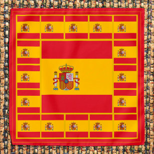 Patriotic Spanish Flag Bandana, fashion Spain Bandana