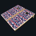Patriotic Spark: Stars & Stripes in Motion Cornhole Set<br><div class="desc">Infuse your Independence Day party with true patriotic spirit! This bold and lively design showcases a dynamic fusion of red, white, and blue stars dancing across classic American stripes, creating a festive and energetic backdrop for your celebration. Perfect for Fourth of July gatherings, these party supplies—whether paper plates, napkins, or...</div>