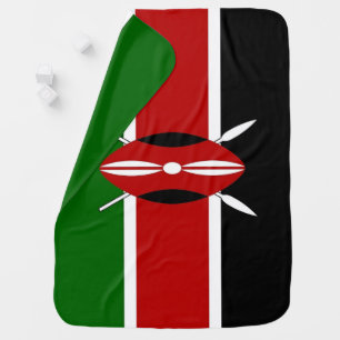 Patriotic, special baby blanket with Flag of Kenya
