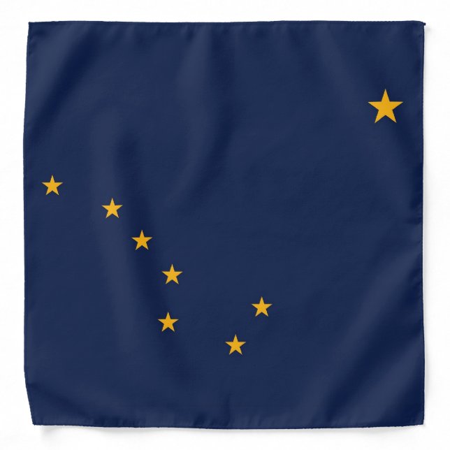 Patriotic, special bandana with Flag of Alaska (Front)