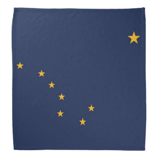 Patriotic, special bandana with Flag of Alaska