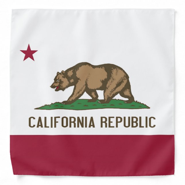 Patriotic, special bandana with Flag of California (Front)