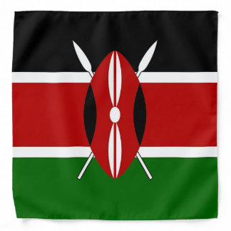 Patriotic, special bandana with Flag of Kenya