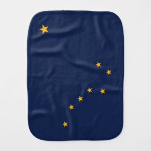 Patriotic, special burp cloth with Flag of Alaska