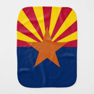 Patriotic, special burp cloth with Flag of Arizona