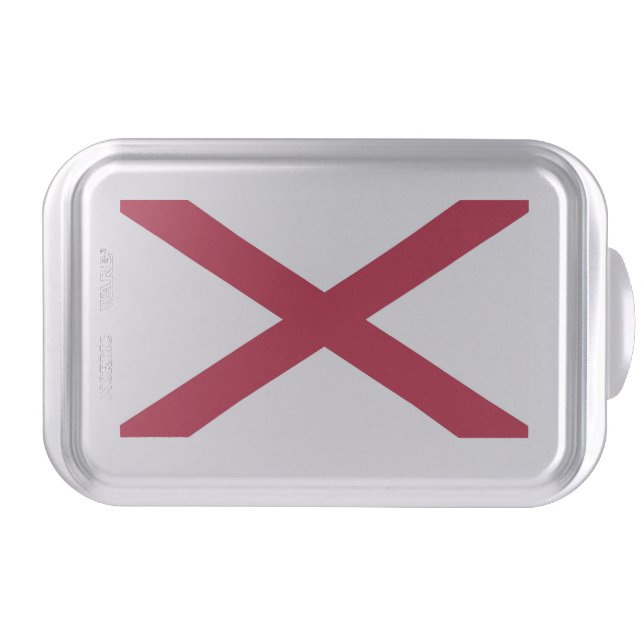 Patriotic, special cake pan with Flag of Alabama (Front)