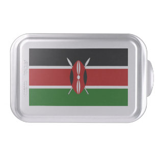 Patriotic, special cake pan with Flag of Kenya