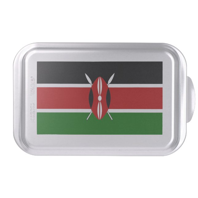 Patriotic, special cake pan with Flag of Kenya (Front)