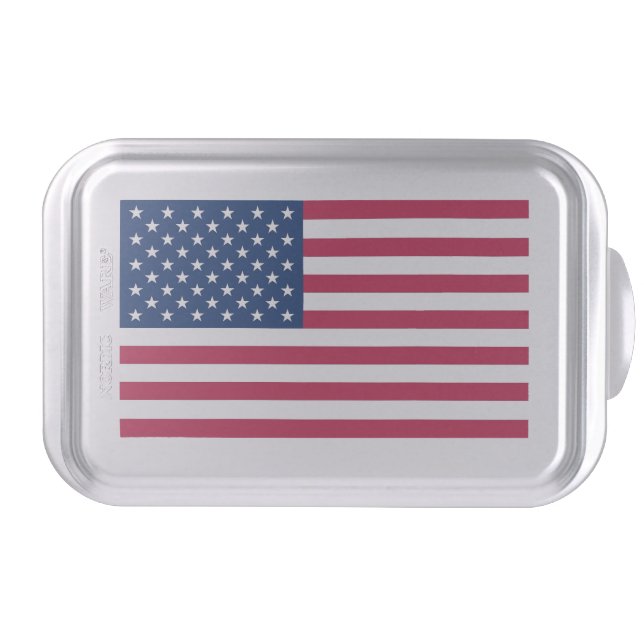 Patriotic, special cake pan with Flag of USA (Front)