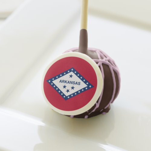 Patriotic special cake pop with Flag of Arkansas