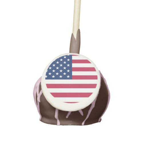 Patriotic special cake pop with Flag of USA
