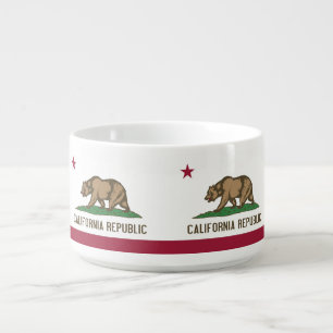 Patriotic, special chili bowl with California flag