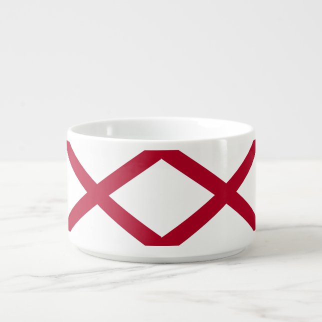 Patriotic, special chili bowl with Flag of Alabama (Center)